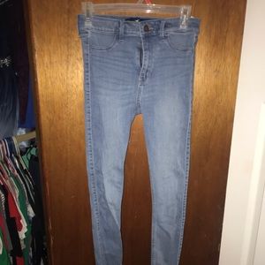Hollister size 3 high rise cropped jean leggings